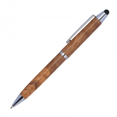 Logotrade promotional item image of: Wooden ballpen with touch function ERFURT